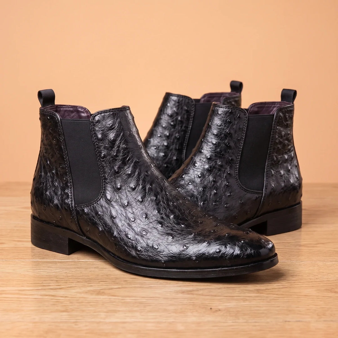 Magnus | Men Ostrich Chelsea Boots