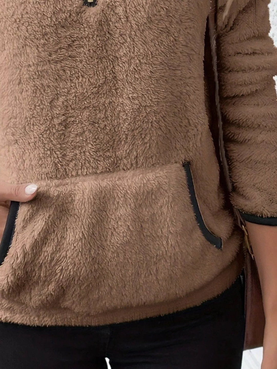 Joyce | Women Sherpa Pocket Half Zip Pullover