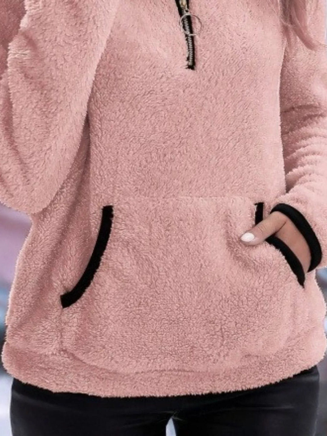 Joyce | Women Sherpa Pocket Half Zip Pullover