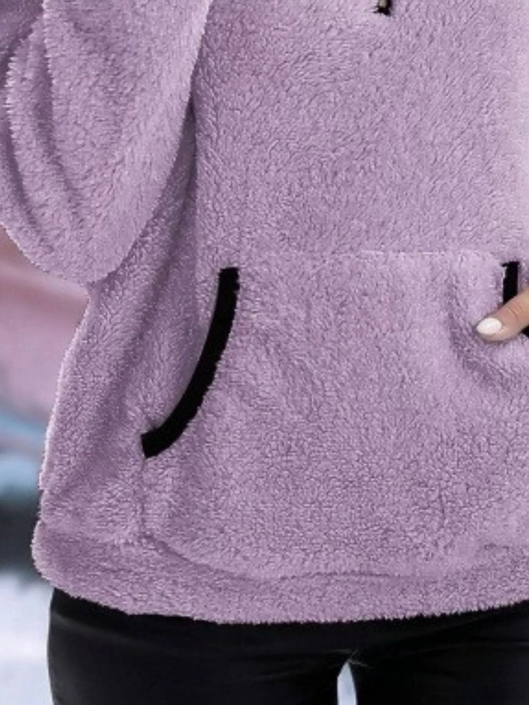 Joyce | Women Sherpa Pocket Half Zip Pullover