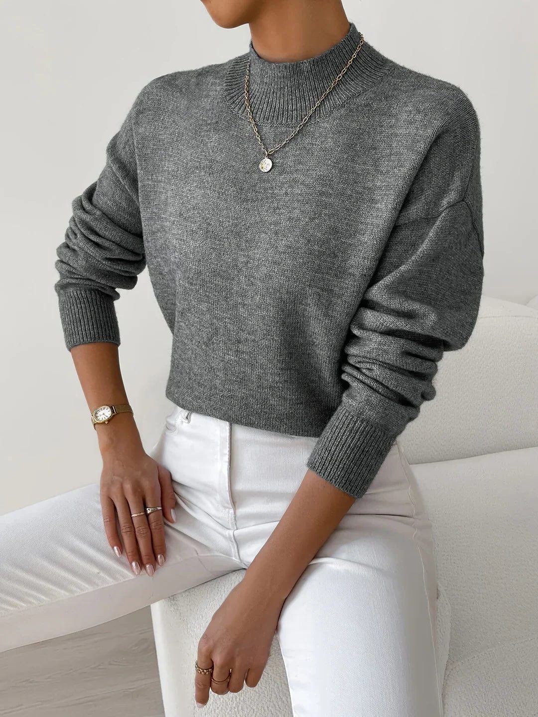 Tilde | Women Ribbed Turtleneck Sweater