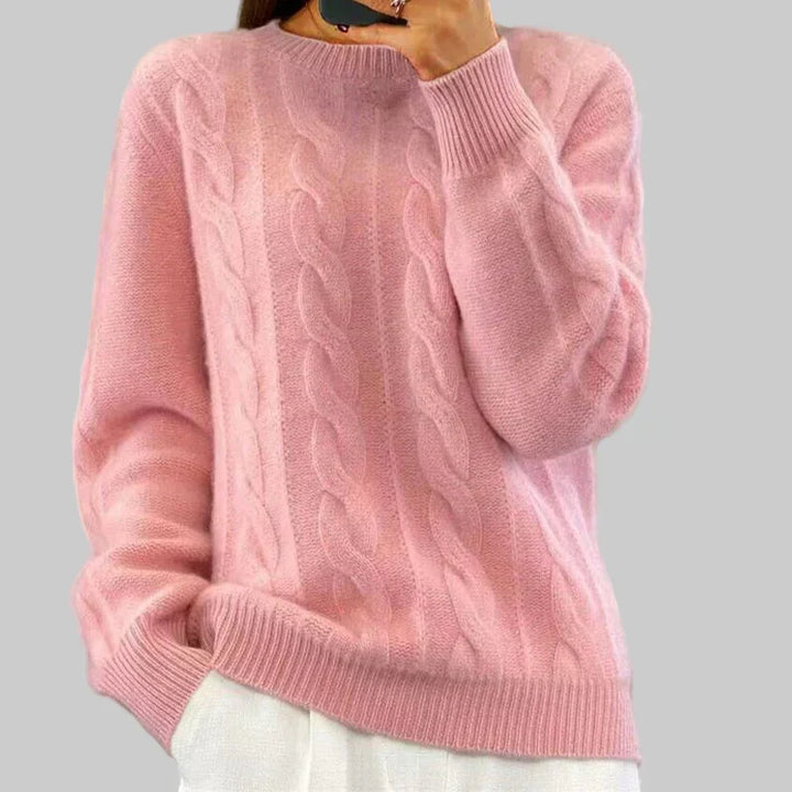 Eunice | Women Cable Knit Crewneck Sweater