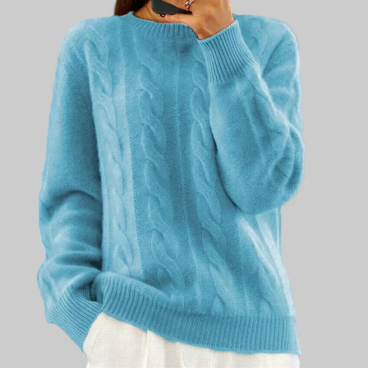 Eunice | Women Cable Knit Crewneck Sweater