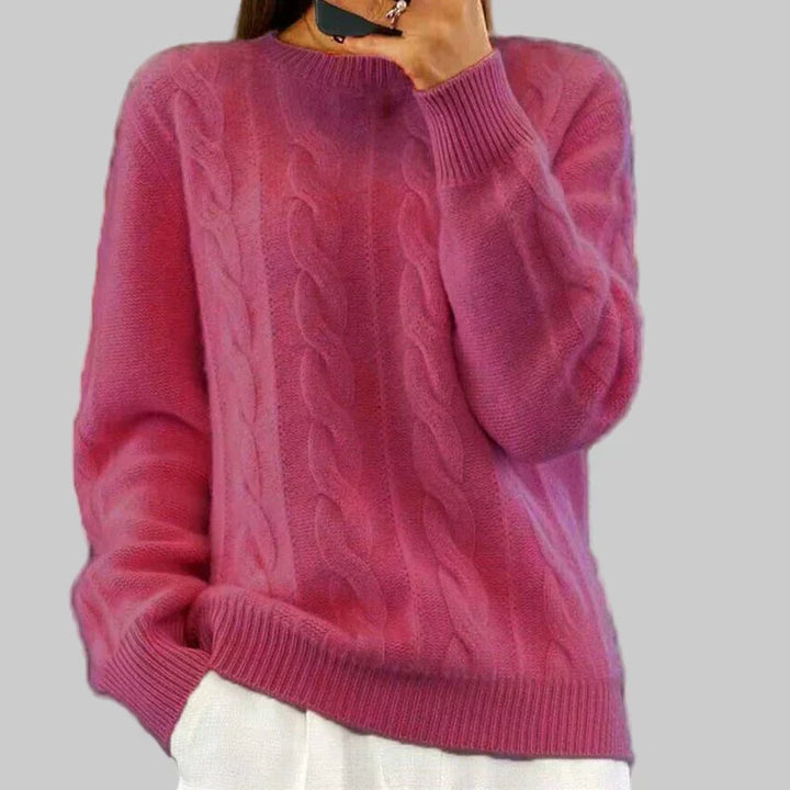 Eunice | Women Cable Knit Crewneck Sweater