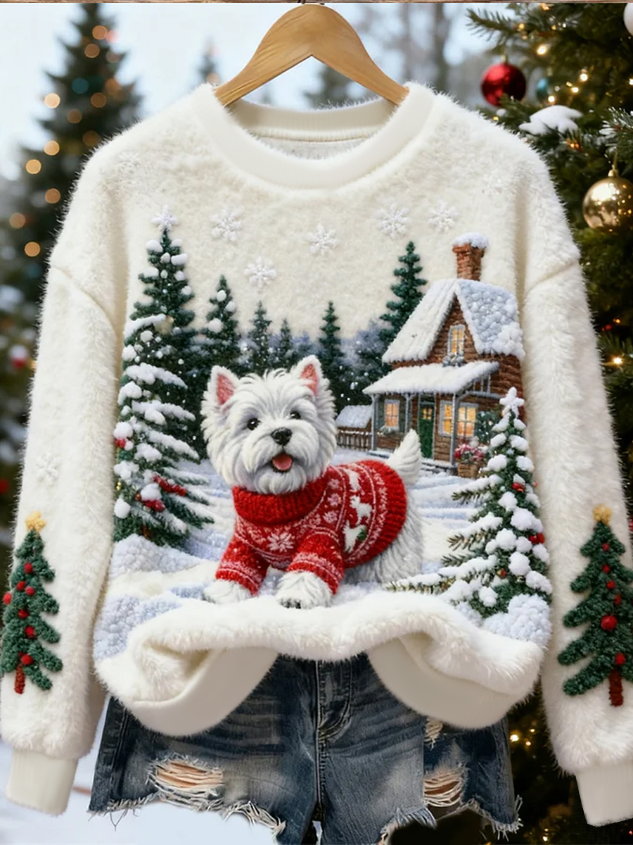 Imogene | Women Holiday Scene Plus Size Christmas Jumper