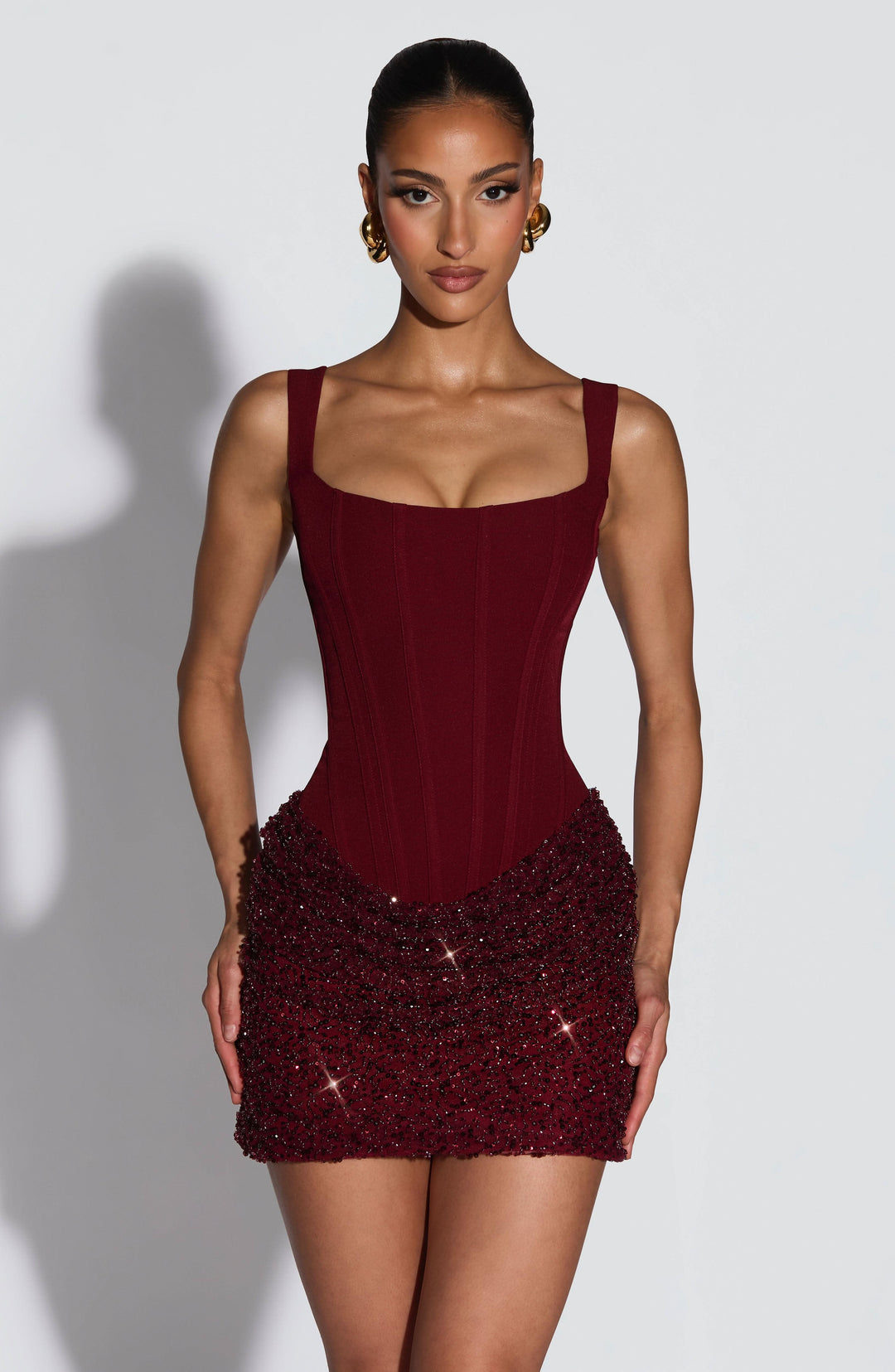 Doreen Women Corset Sequin Mini Cocktail Dress