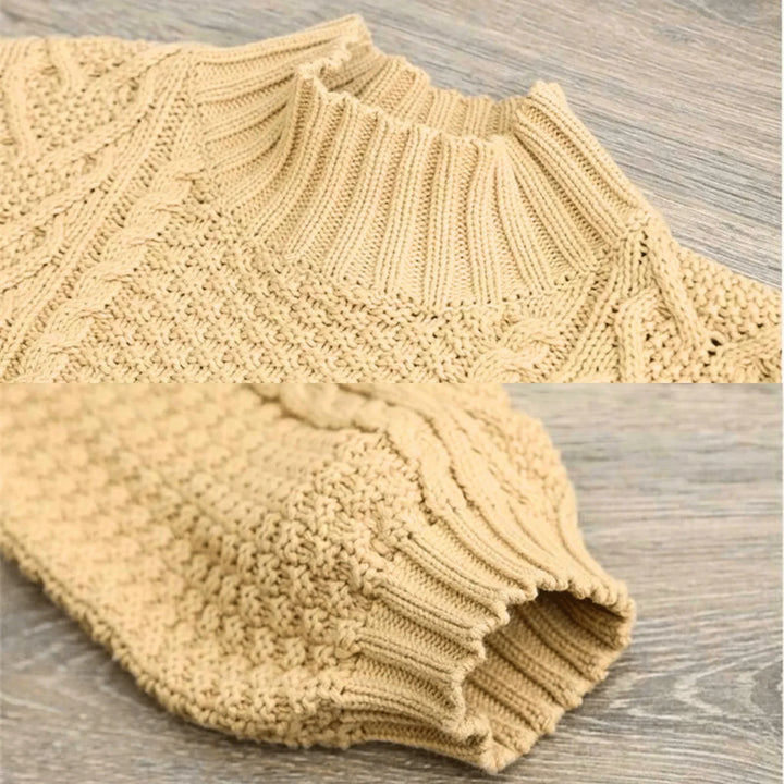 Orlagh | Women Mock Neck Cable Knit Sweater