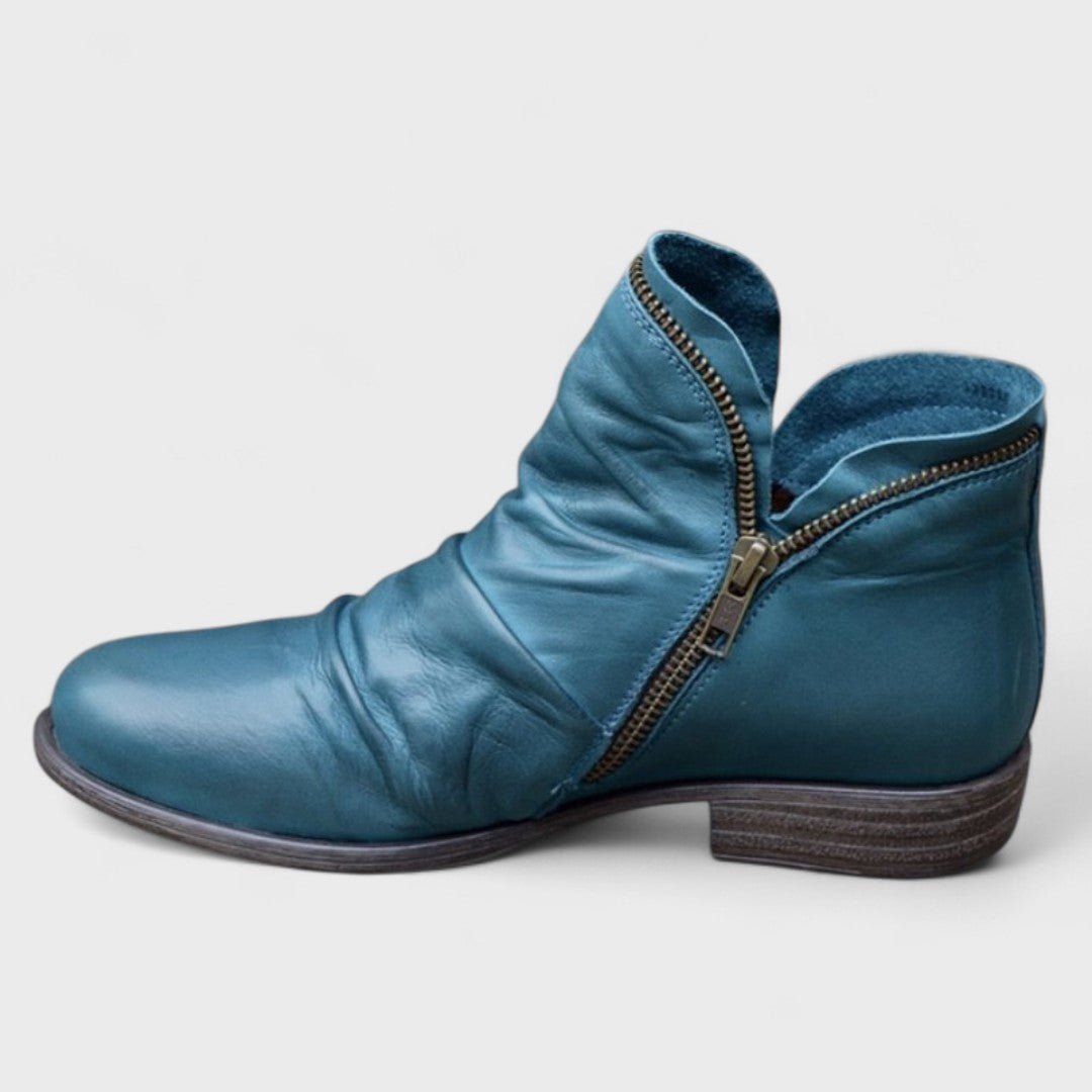 Bernadette | Women Slouch Zip Ankle Boots