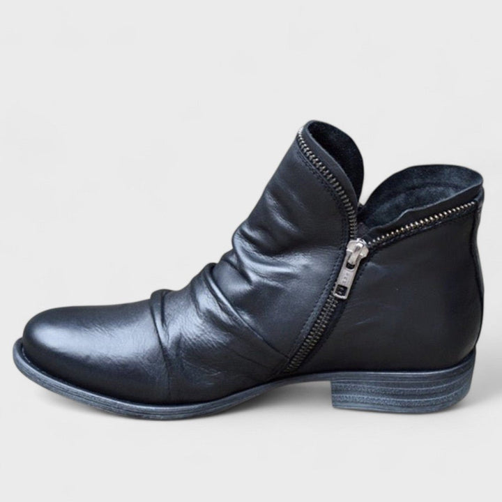 Bernadette | Women Slouch Zip Ankle Boots