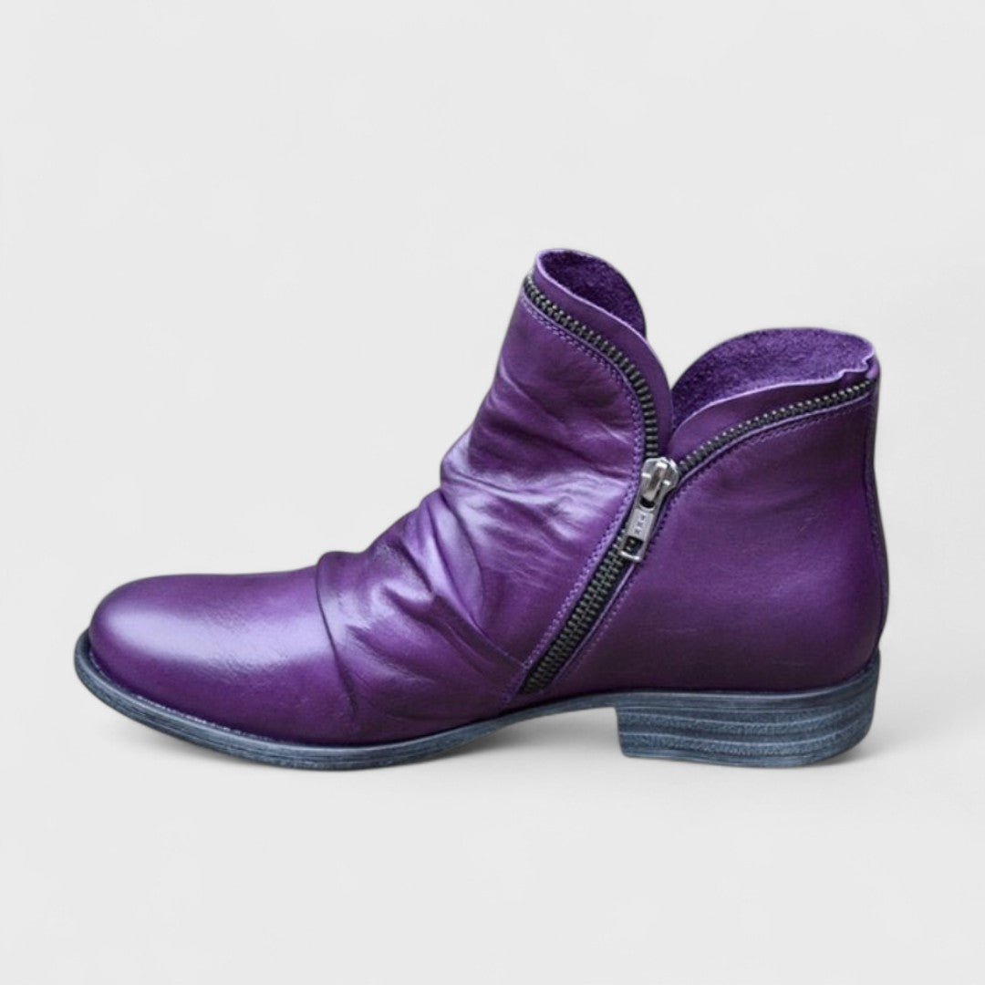Bernadette | Women Slouch Zip Ankle Boots
