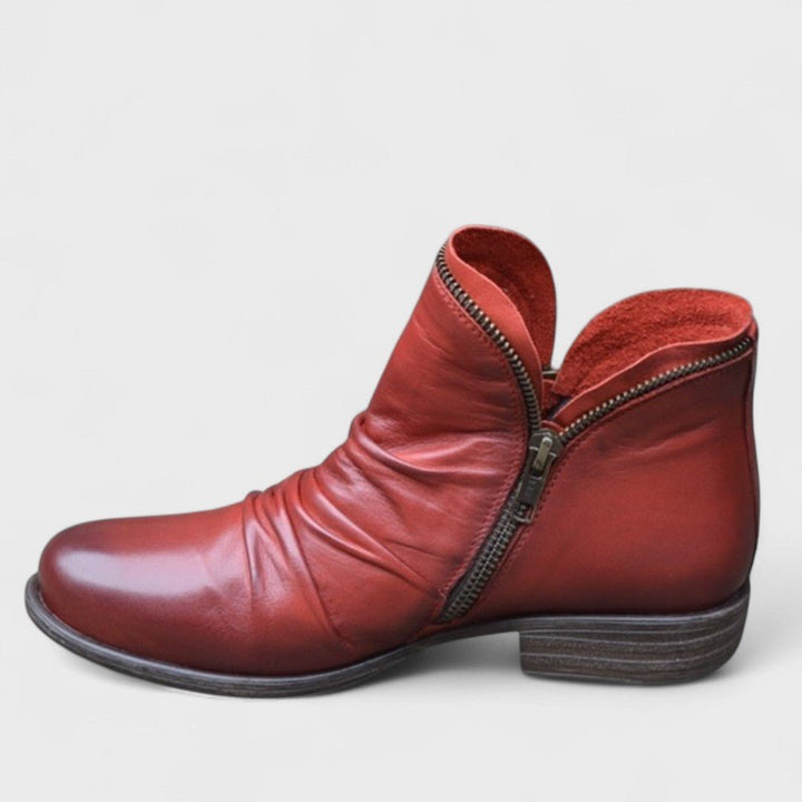 Bernadette | Women Slouch Zip Ankle Boots