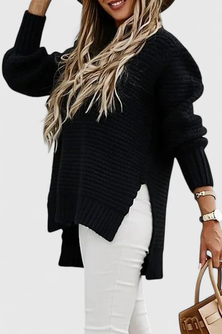 Paige | Women Ribbed Tunic Knit Sweater