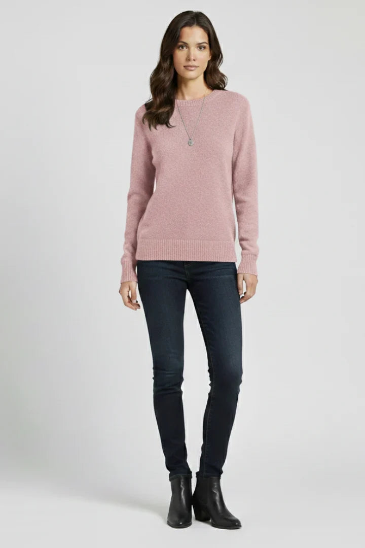 Martha | Women Ribbed Hem Crewneck Sweater