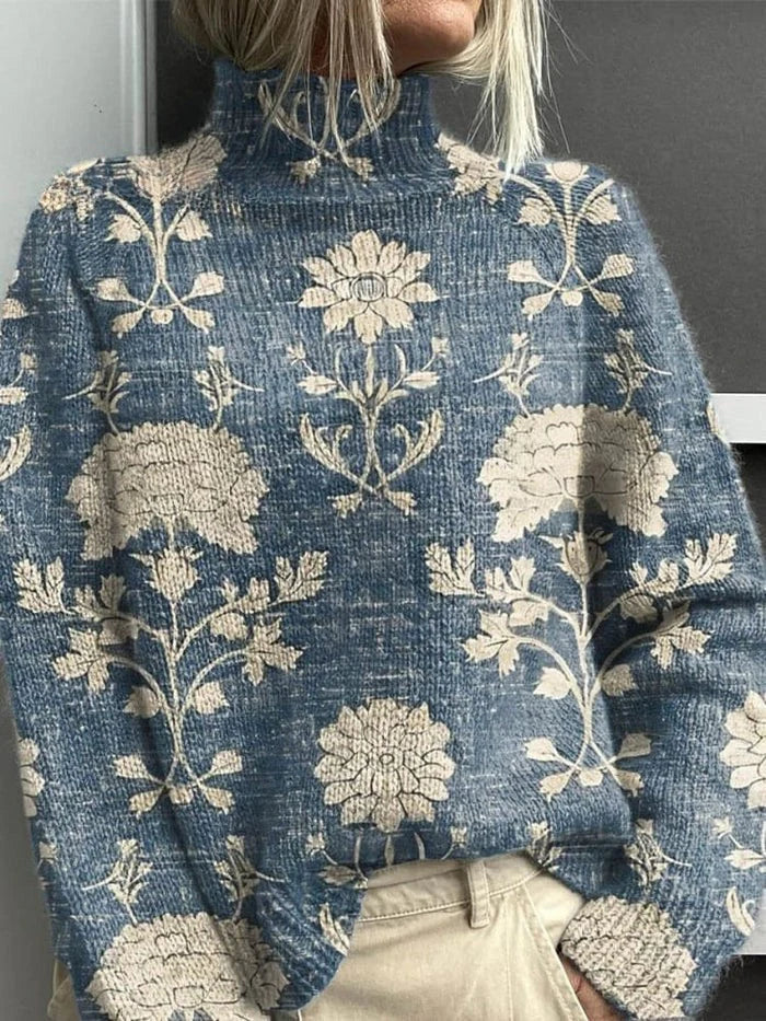 Eimear | Women Turtleneck Woodland Knit Sweater