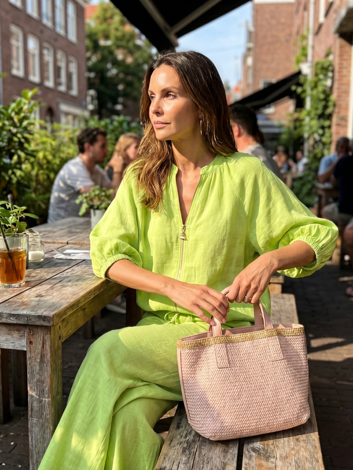 Sonja | Women Zip Front Pants Set