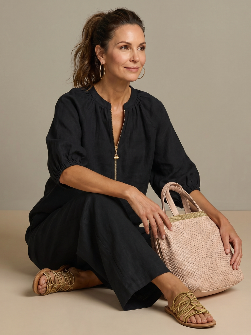 Sonja | Women Zip Front Pants Set
