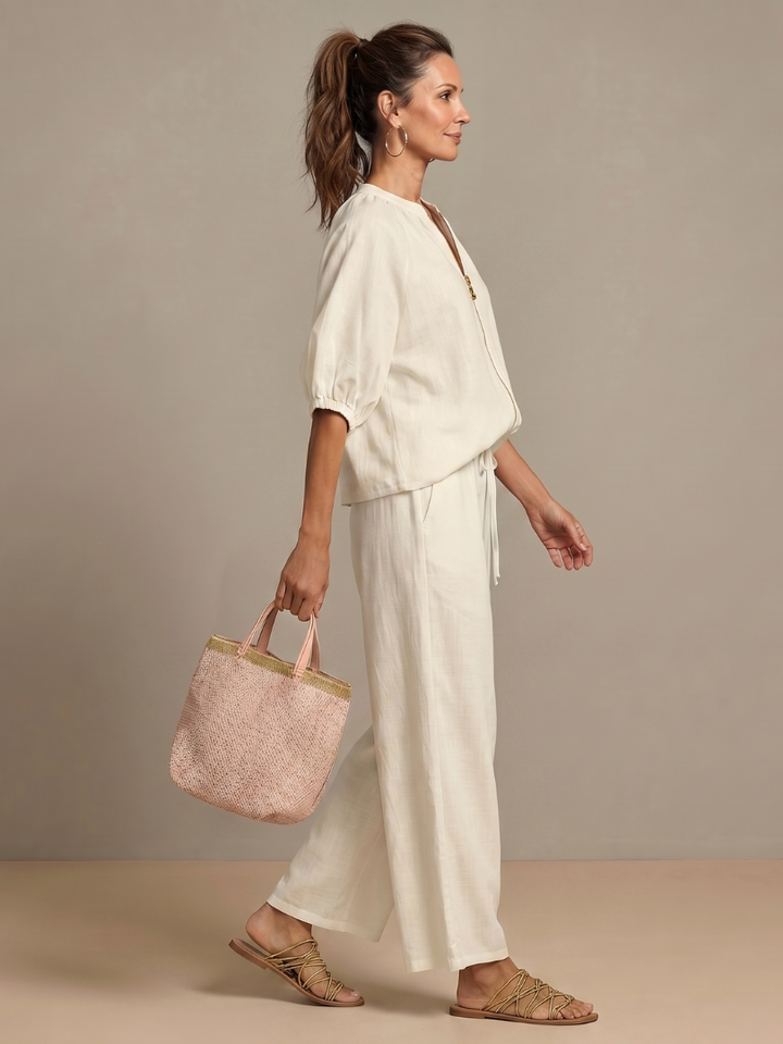 Sonja | Women Zip Front Pants Set