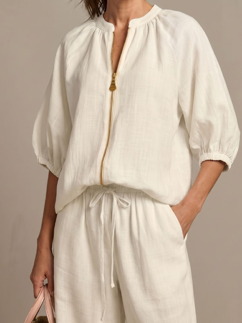 Sonja | Women Zip Front Pants Set