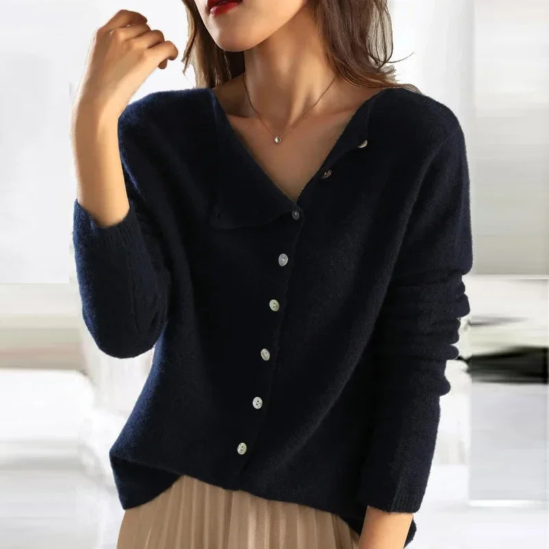 Treasa | Women Collar Button Cardigan