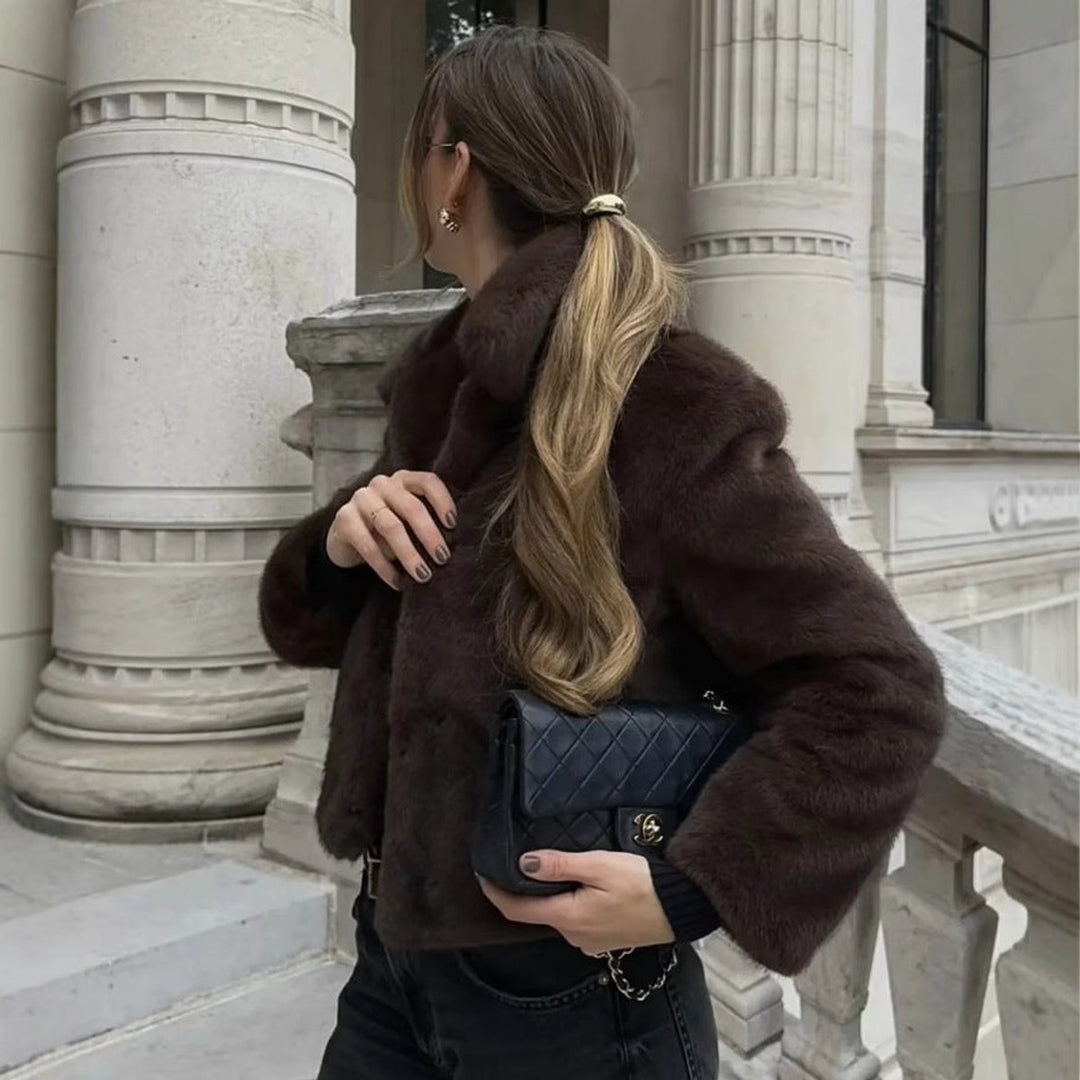 Paulette | Women Short Collared Faux Fur Coat