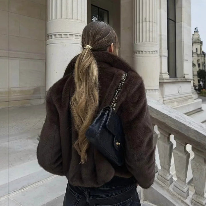 Paulette | Women Short Collared Faux Fur Coat