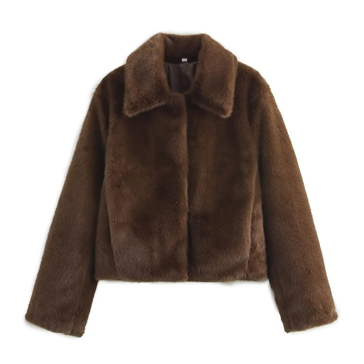 Paulette | Women Short Collared Faux Fur Coat