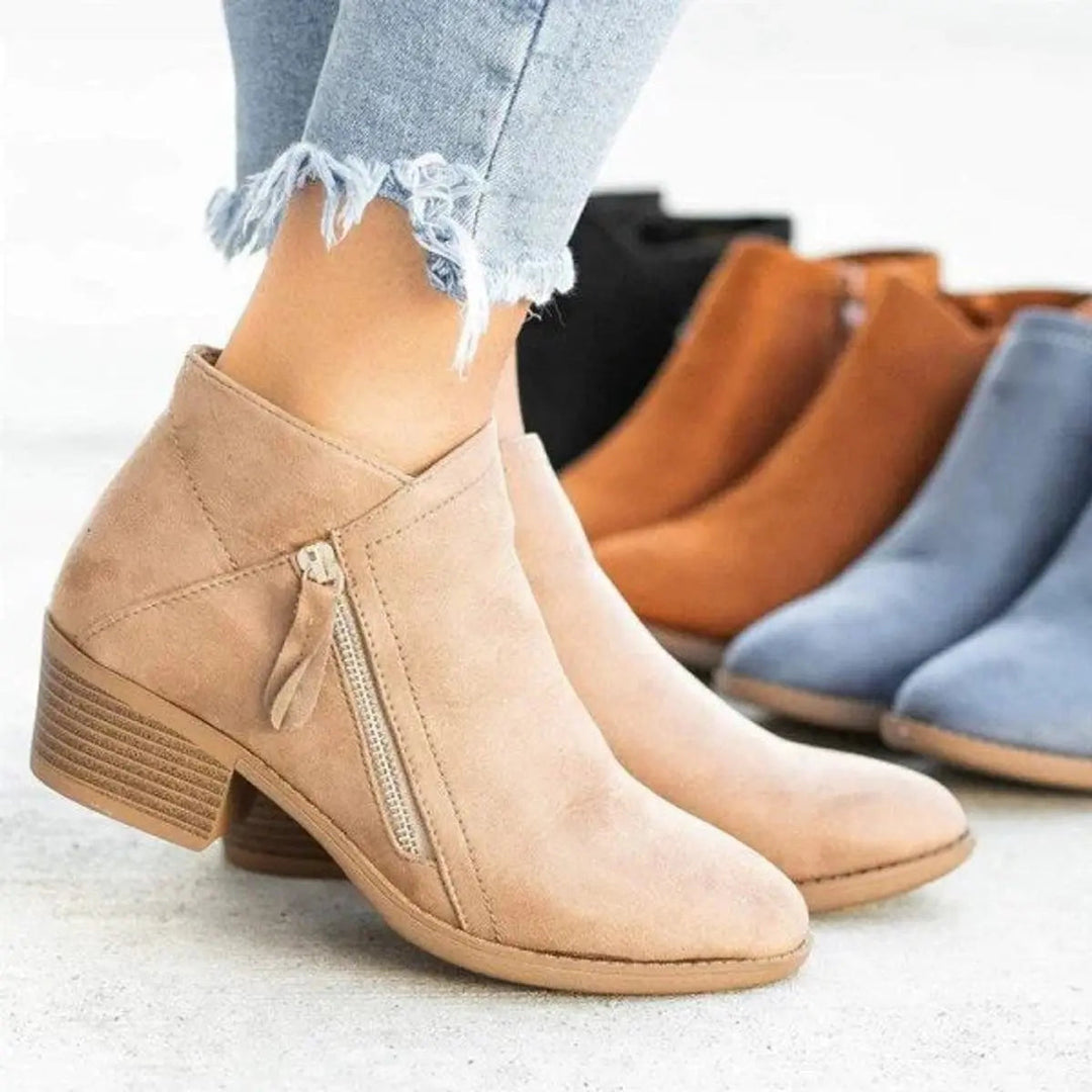 Darby | Women Pointed Toe Side Zip Ankle Boots