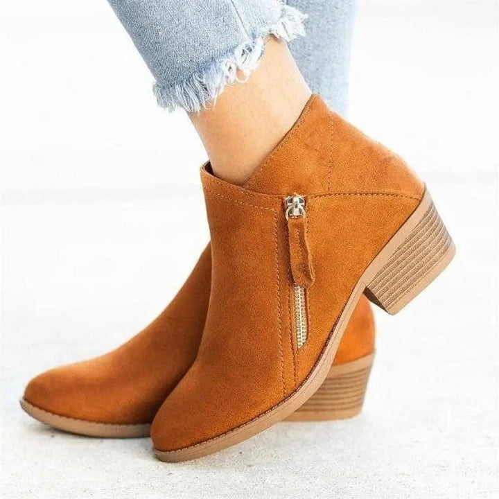 Darby | Women Pointed Toe Side Zip Ankle Boots