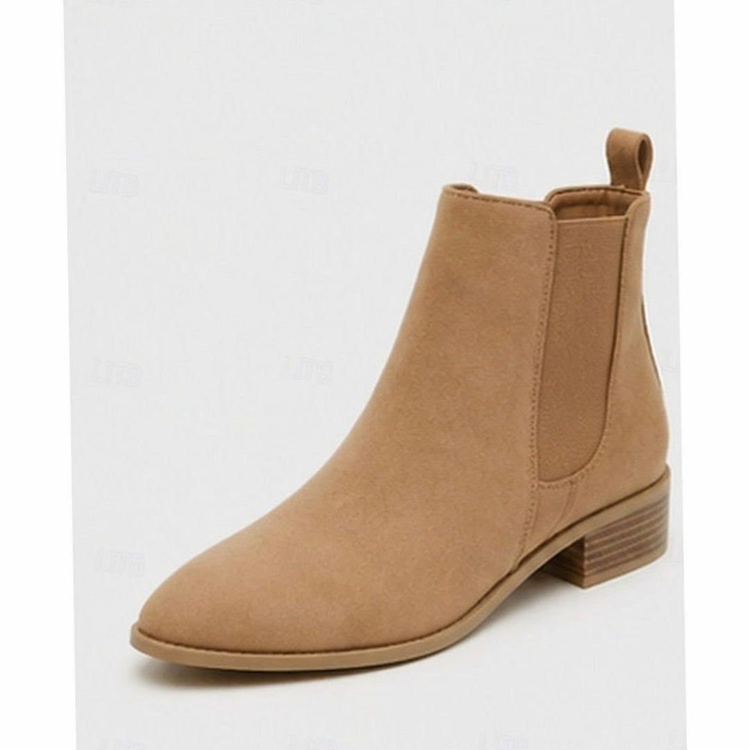 Fabiola Women Pointed Toe Side Zip Suede Heeled Boots