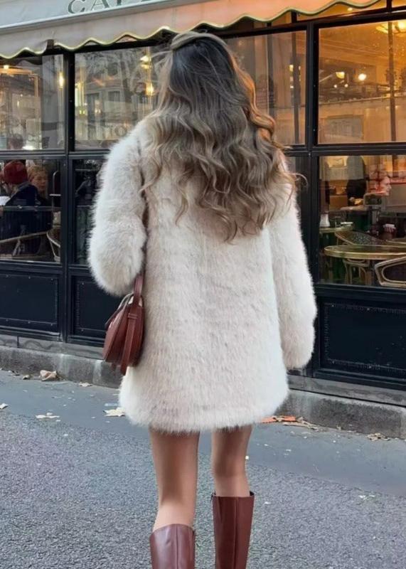 Liv | Women Shawl Collar Faux Fur Coat