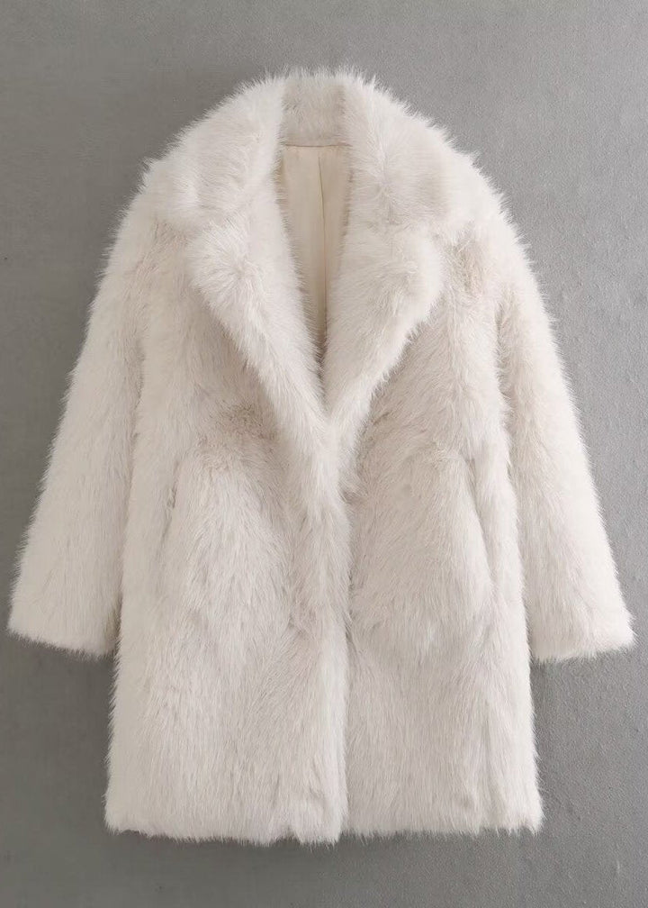 Liv | Women Shawl Collar Faux Fur Coat