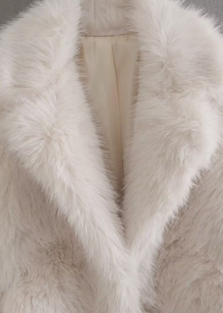 Liv | Women Shawl Collar Faux Fur Coat