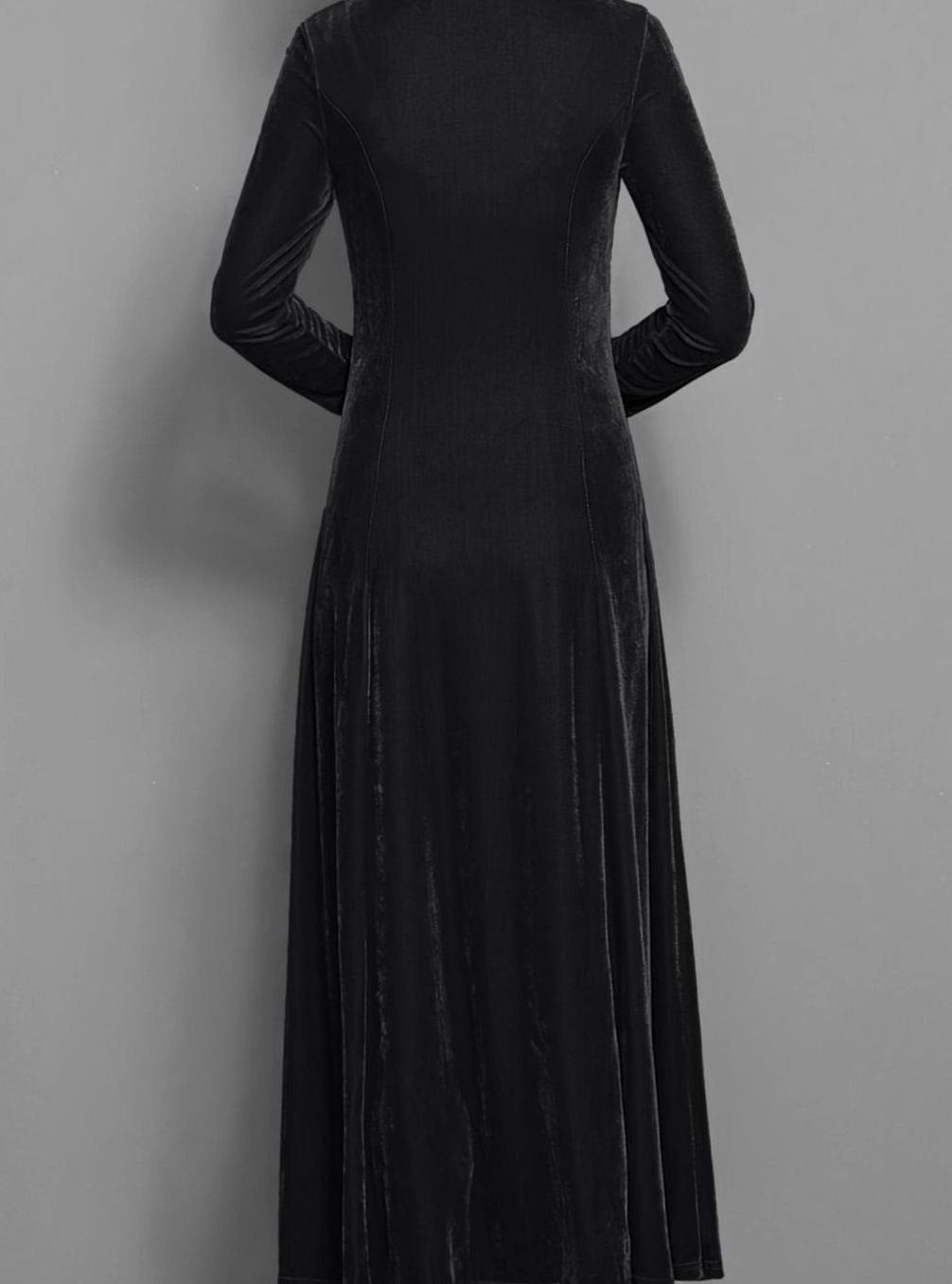 Rosaria Women Velvet Long Sleeve A Line Holiday Dress