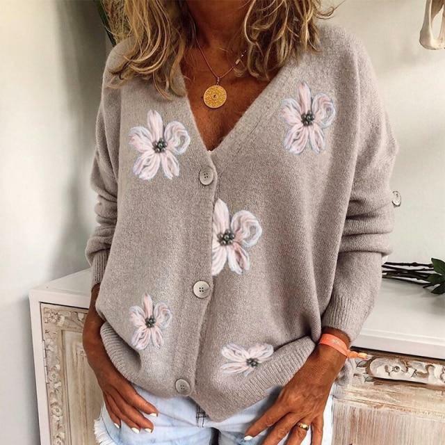 Glyn | Women Floral Applique Cardigan